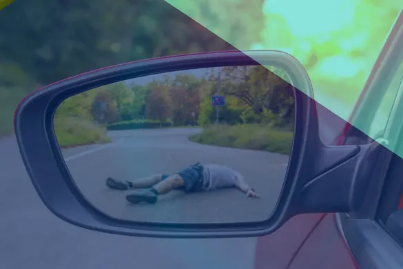 pedestrian hit by a car